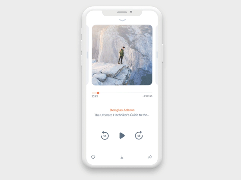 Notification Bar animation animation design app drop favorite interaction interaction design interactions interactive design interface iphone iphone x like mobile motion motion design notification player simple design ui