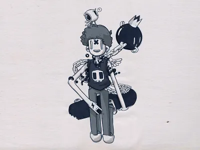 Skater Boi app character design funny game icon illustration interface