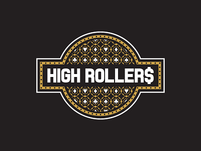 High Rollers 2 branding graphic design high roller logo pattern poker poker chips team