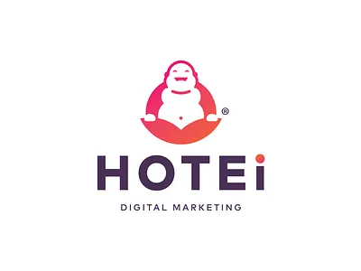 Hotei Digital Marketing buddha design digitalmarketing illustration laughingbuddha logo logo mark vector