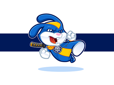 Ass Kickin Bunny animal mascot bunny mascot cartooning ninja ninja bunny ninja mascot
