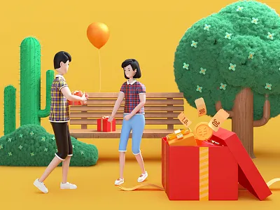 Dribbble21 banner c4d graphic