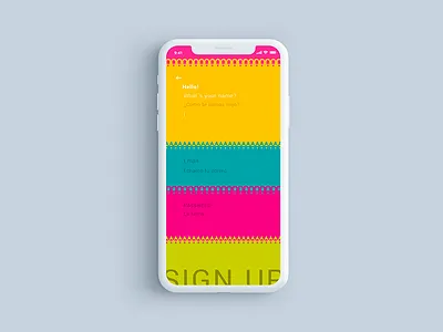 Sign Up design checkin colors mexico papel picado sign up tacos