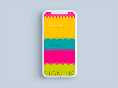 Sign Up design checkin colors mexico papel picado sign up tacos
