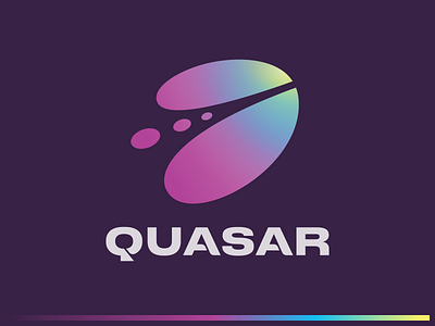 Quasar Logo — Gradient branding custom logo design daily challenge daily logo challenge dailylogochallenge design gradient identity design illustration logo logo design logotype mark modern outer space quasar rocket rocketship rocketship logo space