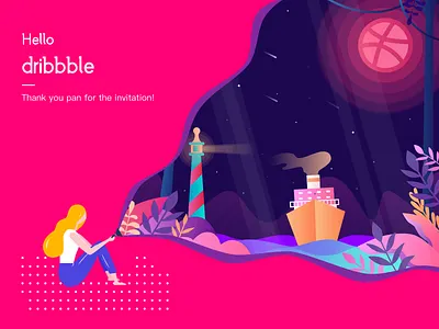 hello dribbble ui 卷筒纸 品牌 图标 应用 插图 活版印刷 设计