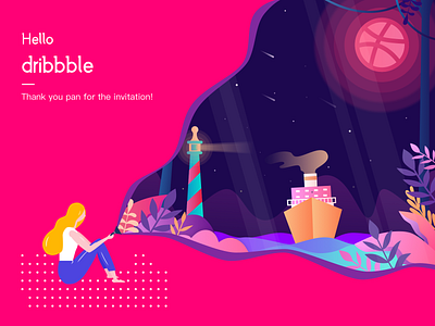 hello dribbble ui 卷筒纸 品牌 图标 应用 插图 活版印刷 设计