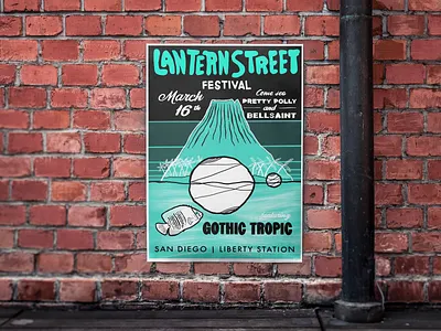 Music Festival Poster band poster music risograph teal