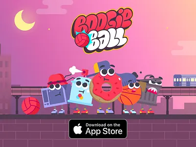 Boogie Ball Game app appstore arcade game illustration ios iphone retro volleyball