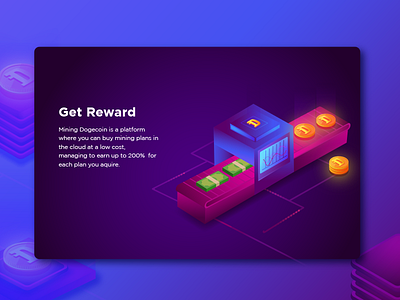 Dogecoin Mining(2) bitcoin crypto cryptocurrency dogecoin finance gradient gradient icon illustration landing page website
