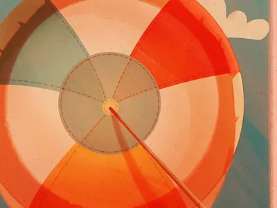 36 Days of Type | Q 36days q 36daysoftype beach illustration retro retrosupply umbrella