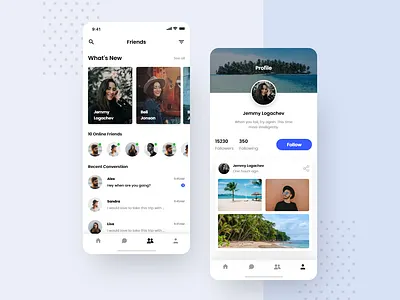 Chat App app chat chat app clean design icon ios mobile ui