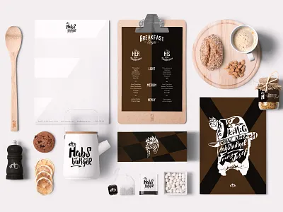 Habsburger Breakfast Food Packaging branding branding and identity branding design design graphic design layout design packaging packaging design restaurant branding stationery stationery design typography vector