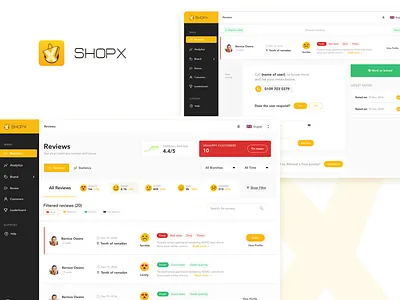 ShopX Dashboard analitycs dashboad dashboard ui design filter interaction ixd reviews ui