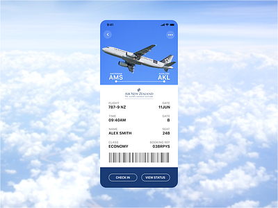 Daily UI Challenge #24 Boarding Pass air airline airplane amsterdam app blue boarding dailyui dashboard flight fly flyer ios logo mobile pass speedyg0nzalesart ticket ui user experience