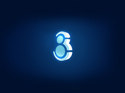Number 8 or 83 logo 3d 8 83 blue buy color design forsale hi tech logo logotype number online ready sale sci fi science unique