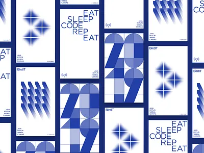 BirdIT - posters app branding colourful design development illustration logo mark minimal posters typography