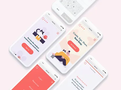 RWD Layout app branding cat character clean design illustration iphone mobile mobile design pastel colors responsive responsive web design rwd simple ui web app web design webdesign website