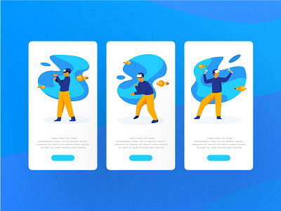 VR illustration character design dribbble flat illustration onboarding onboarding screens screen ui ux vector web