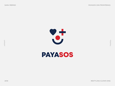 PAYASOS brand blue brand branding clown color colors design face icon illustration illustrator lettering lineart logo minimal red typo typography vector vectors