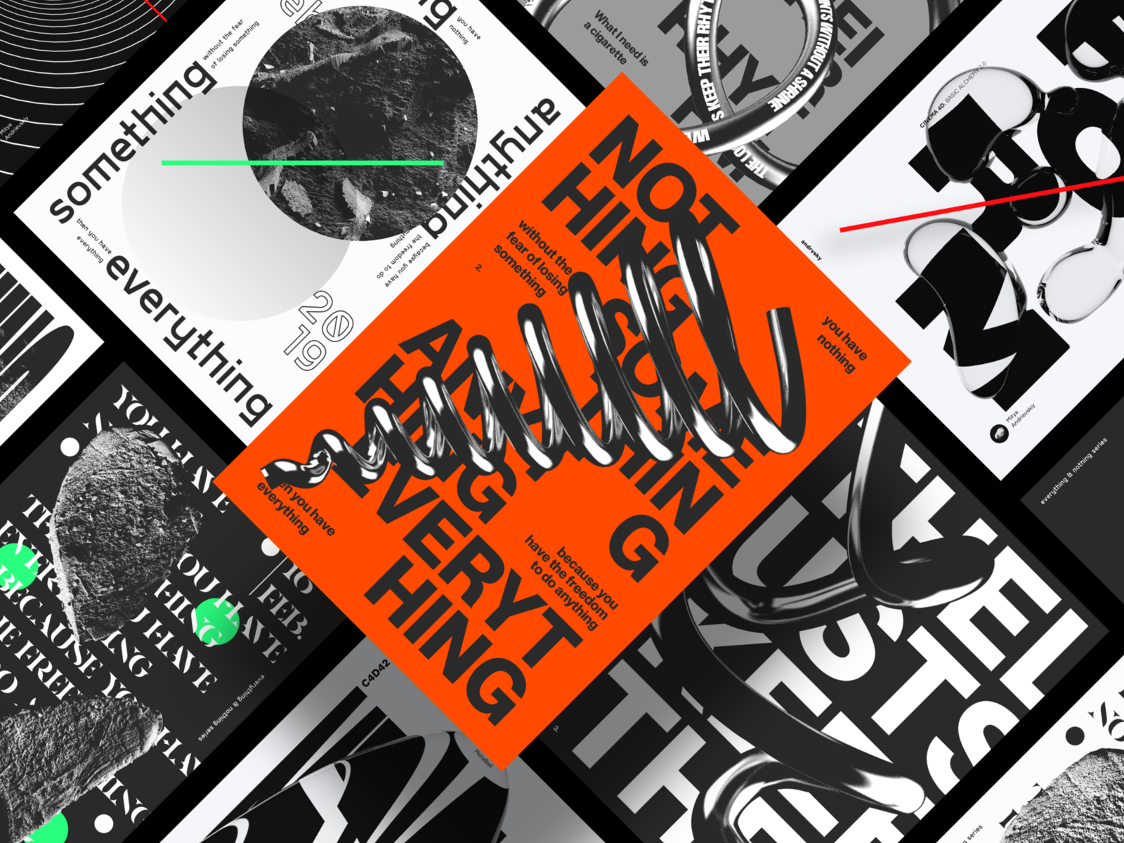 Everthing Poster Everything&Nothing Posters by Mitya Andrievskiy on Dribbble