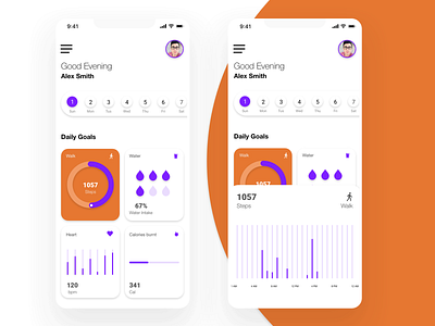Fitness App mockup app app design brand branding clean design fitness fitness app flat graphic design icon illustration logo minimal mobile ui ui design ux ux design uxui