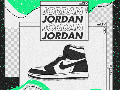 Nike Jordan 1. 2d design graphicdesign illustration illustrator jordan jordans michael jordan nike nike jordan sneakers typography vector