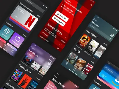 Subscription App app blur branding clean design graphic design icon identity illustration illustrator ios iphone logo minimal mobile movie ui ux vector website