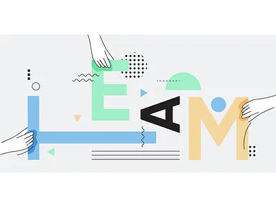 Fast-Growing Startups: How Do You Build the Right Team? automation bauhaus blog header blog post design flat illustration marketing memphis minimal recruitment startup style team vector web website