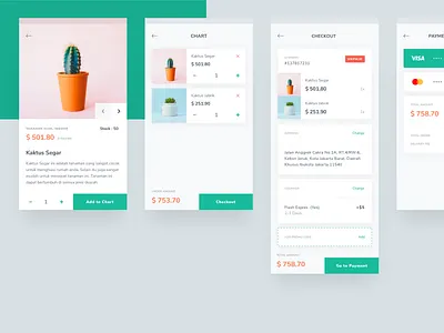E-Commerce App Exploration android app card checkout clean dailyui e commerce flatui gradient ios iphone iphonex layout mobile app payment typography ui uiux ux