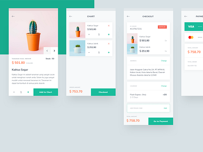 E-Commerce App Exploration android app card checkout clean dailyui e commerce flatui gradient ios iphone iphonex layout mobile app payment typography ui uiux ux