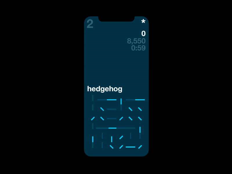 Minimal Match Three | iOS App akzidenz grotesk app design mobile monotone typography ui