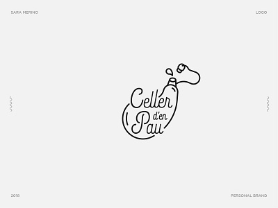Celler d'en Pau Brand brand branding design icon illustration illustrator lettering lineart logo minimal typo typography vector vectors wine wine label winery