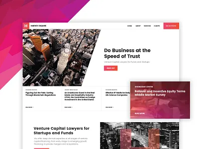 A website design for a lawyer office about us attorney cards homepage law lawyer office services shapes user experience design user interface design website