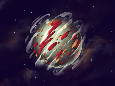 Grey Planet 3d alien awesome cartoon design game art game design graphic grey icon illustration logo nebulae planet planetarix space stars ui universe web