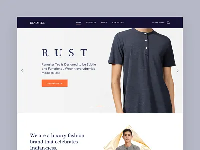 Renoster Landingpage iconography landingpage online tshirt tshirt landingpage typography userinterface