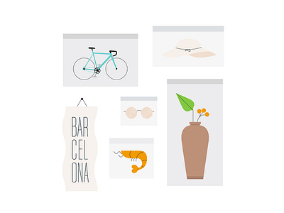 Barcelona's Colors 2d adventure barcelona bicycle food girly holiday plants sun trip vacation vase