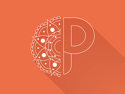 Logo Planner adobeillustator flat logo mandala simple typogaphy vector