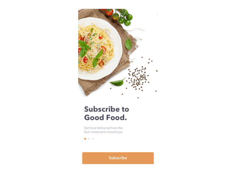 Food App - Onboarding Animation animation concept app designoftheday food food app ui foodapp gif onboarding screen onboarding ui principleapp ui uidesign ux