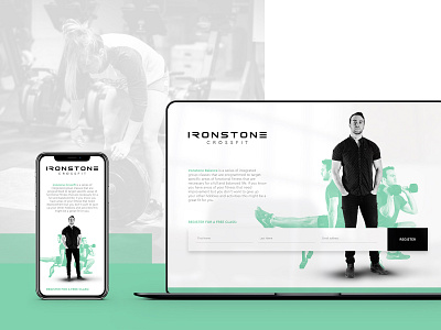 Ironstone Crossfit - Landing Page Design branding crossfit fitness gym logo madewithxd portrait photography ui ux web web design wordpress
