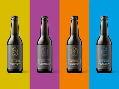 Brewery label design beer beer branding beer label bottle label branding brewery brouwerij design hop identity linden logo print product design tree