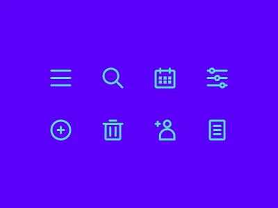 Iconset add calendar delete design filter icons iconset menu search