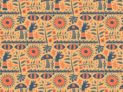 Patternz austin boho earthy mushroom pattern planty psychedelic sun texture trippy