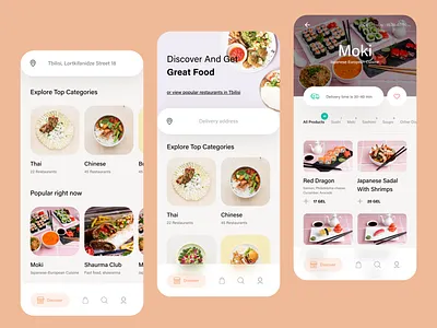 Menu App delivery design inspiration menu menu.ge ui ui design ux ux design