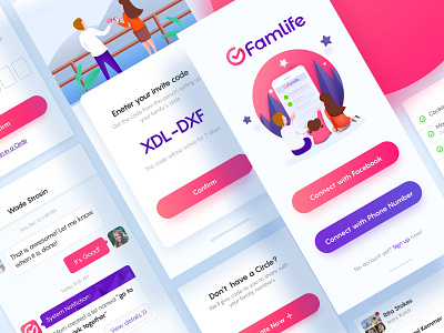 Famlife family family guy family portrait famlife ui 应用界面设计 设计