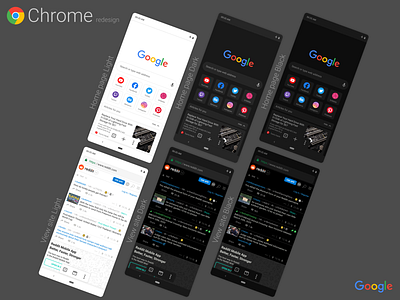 Google Chrome Redesign android app chrome google material design mobile oneui reddit redesign screens themes ui ux
