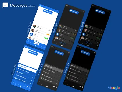 Google Messages Redesign android app google material design messages mobile oneui redesign screens ui ux