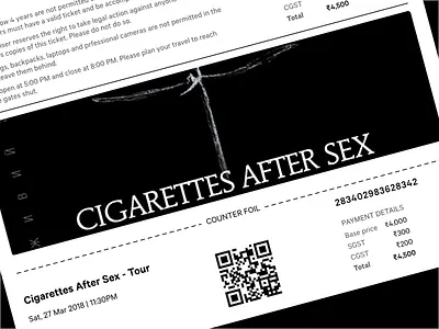 BookMyShow Print Ticket for Events, Concerts & Shows bookmyshow foil print print design ticket