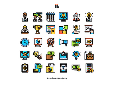 Entrepreneur (business startup) business icon illustration line symbol ui vector