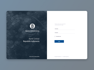 Web UI - BI Monitoring System Login Page app bi interface login page pragma signin ui ux web